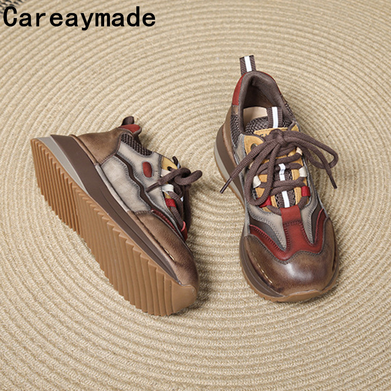 Leather Sneaker Care Kit - Careaymade-Cow Genuine Leather Women Ankle Boots